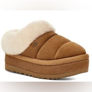 UGG Tazzlita Tan Shearling Lined Slippers